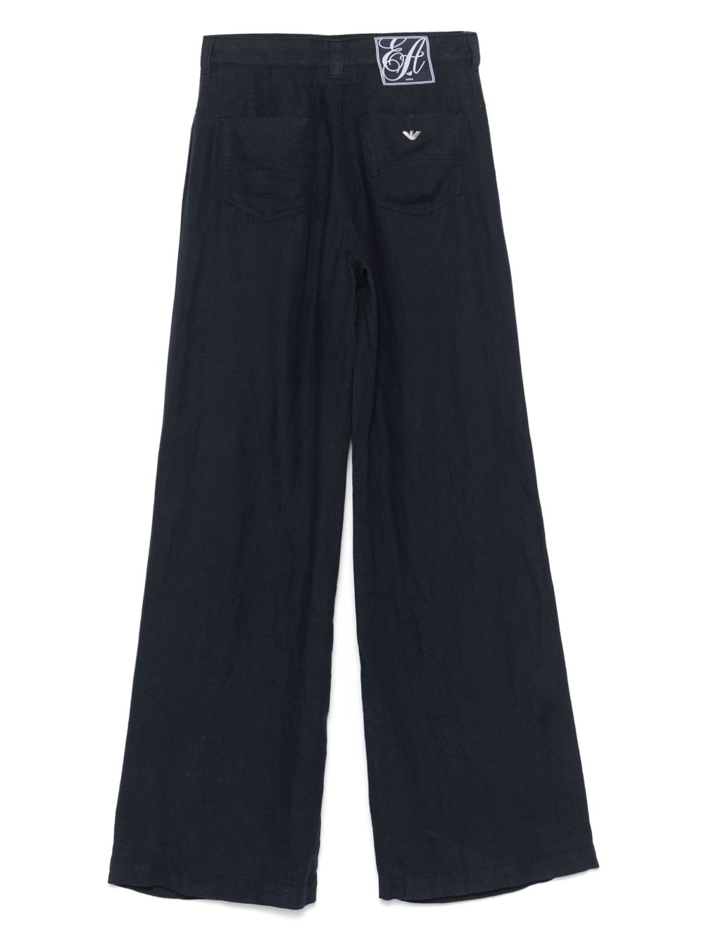 EMPORIO ARMANI Wide-Leg 100% Linen Trousers for Women
