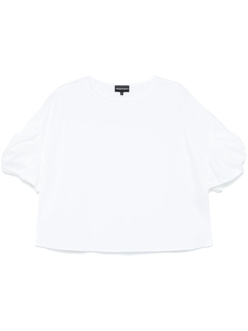 EMPORIO ARMANI Essential Crew Neck Cotton Blouse for Women