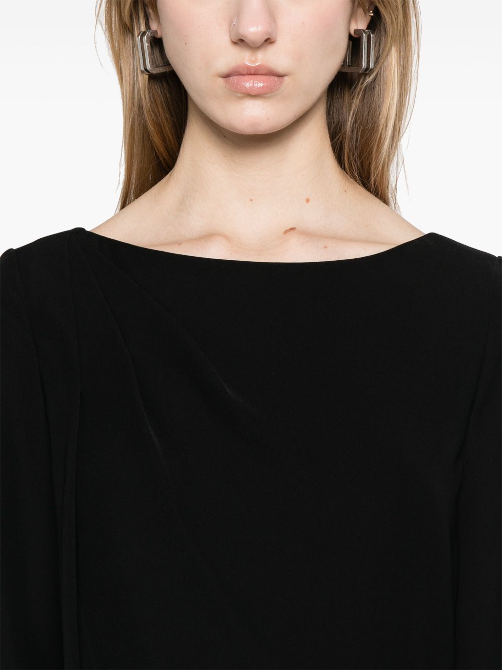 EMPORIO ARMANI Cady Mini Dress with Side Zip and Cuff Zips