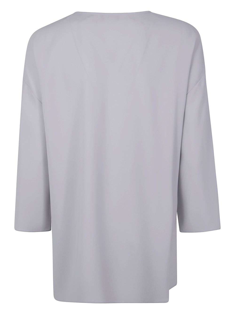 EMPORIO ARMANI Elegant Cady Blouse with Keyhole Neck and Button Detail