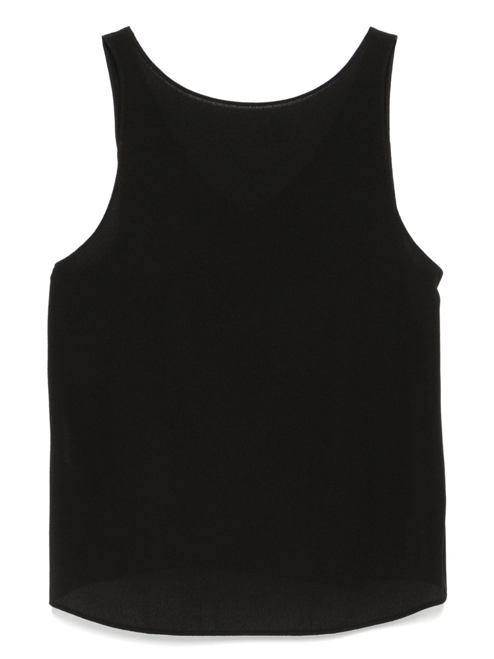 EMPORIO ARMANI Sleeveless Cotton Blend V-Neck Wrap Top