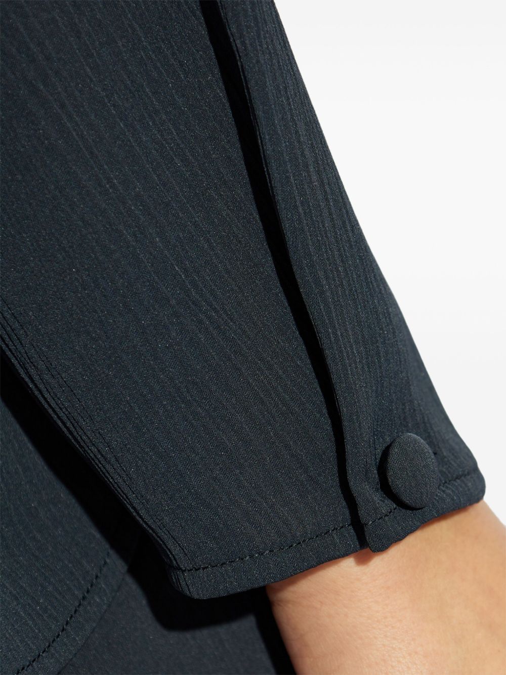 EMPORIO ARMANI Long-Sleeve Shirt with Concealed Button Front and Band Collar