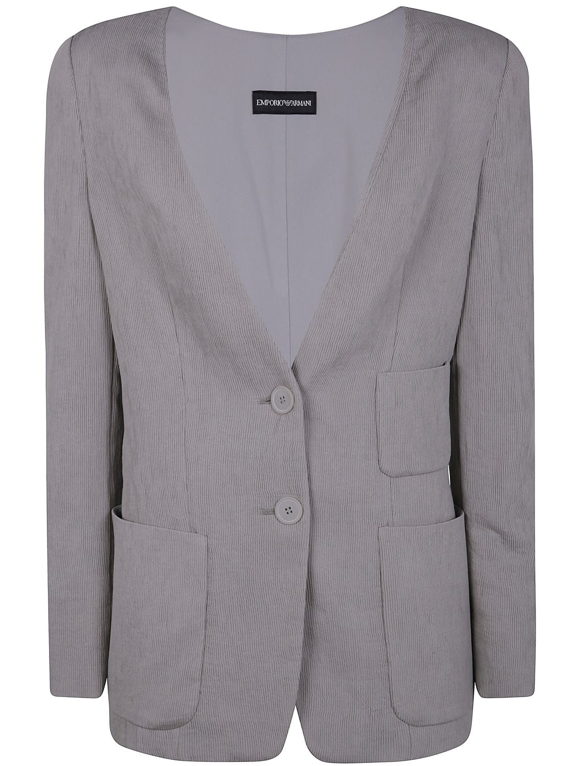 EMPORIO ARMANI Ribbed Single Breasted Blazer for Women