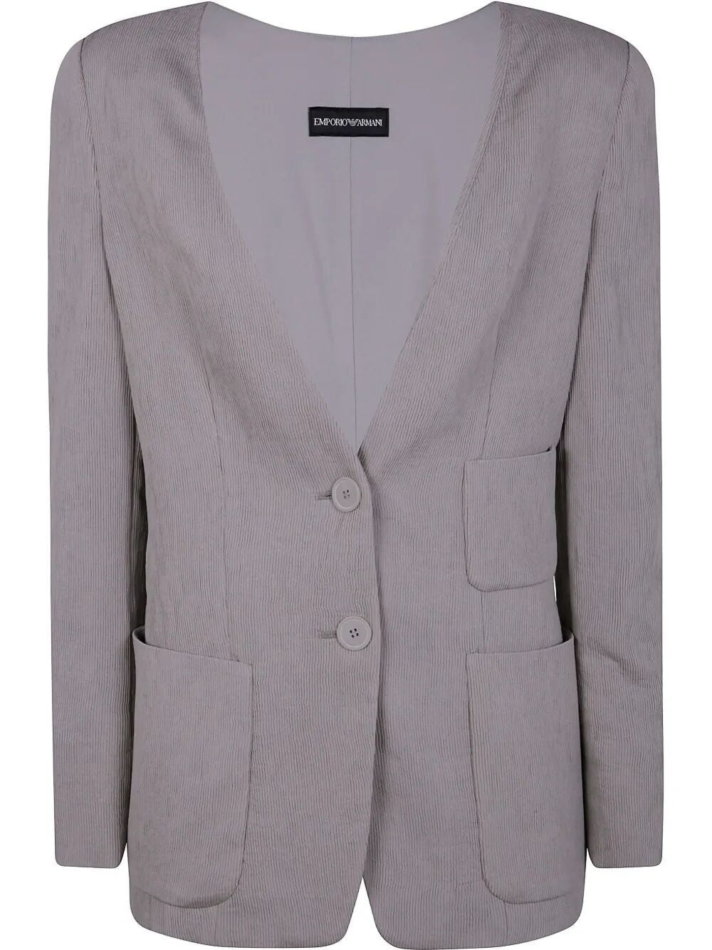 EMPORIO ARMANI Ribbed Single Breasted Blazer for Women