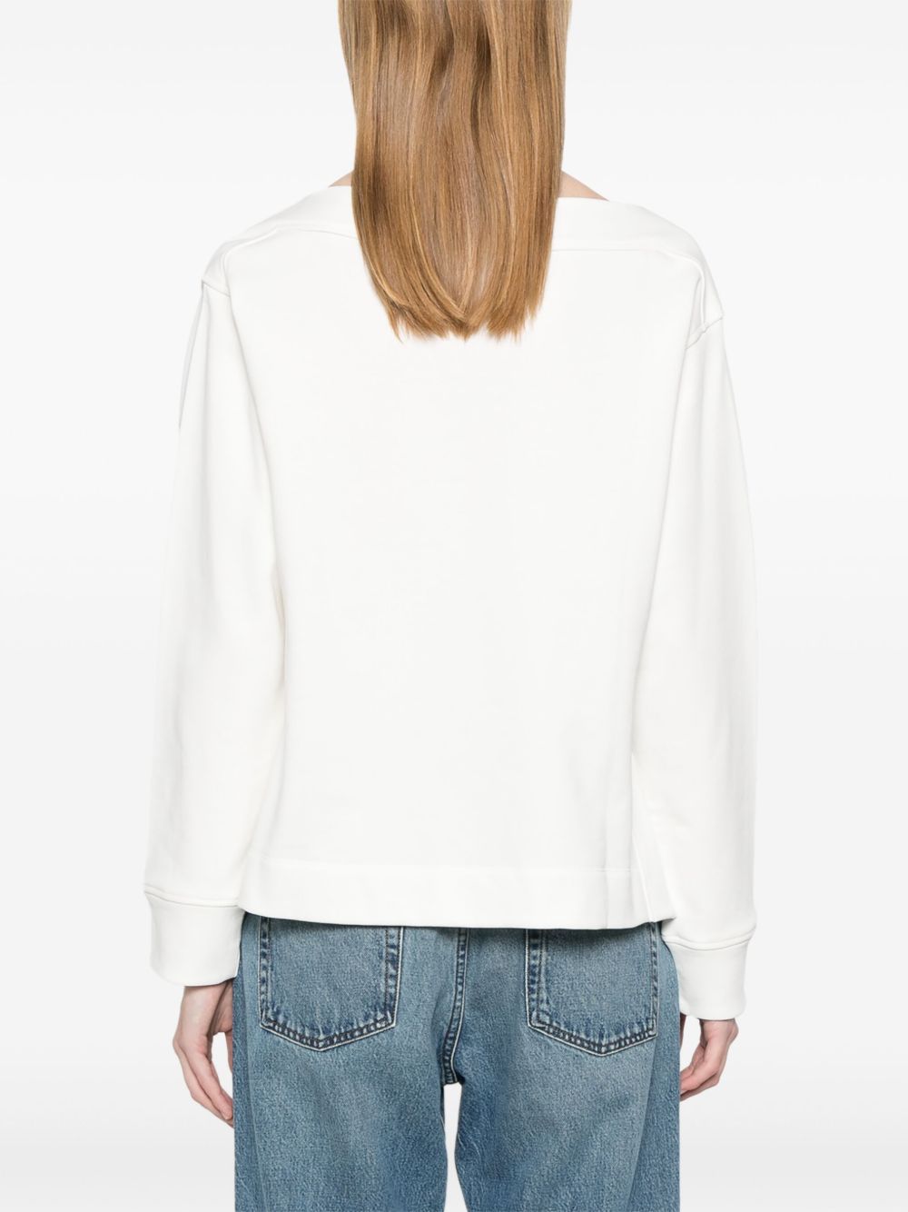 EMPORIO ARMANI Organic Cotton Crew Neck Sweatshirt for Women