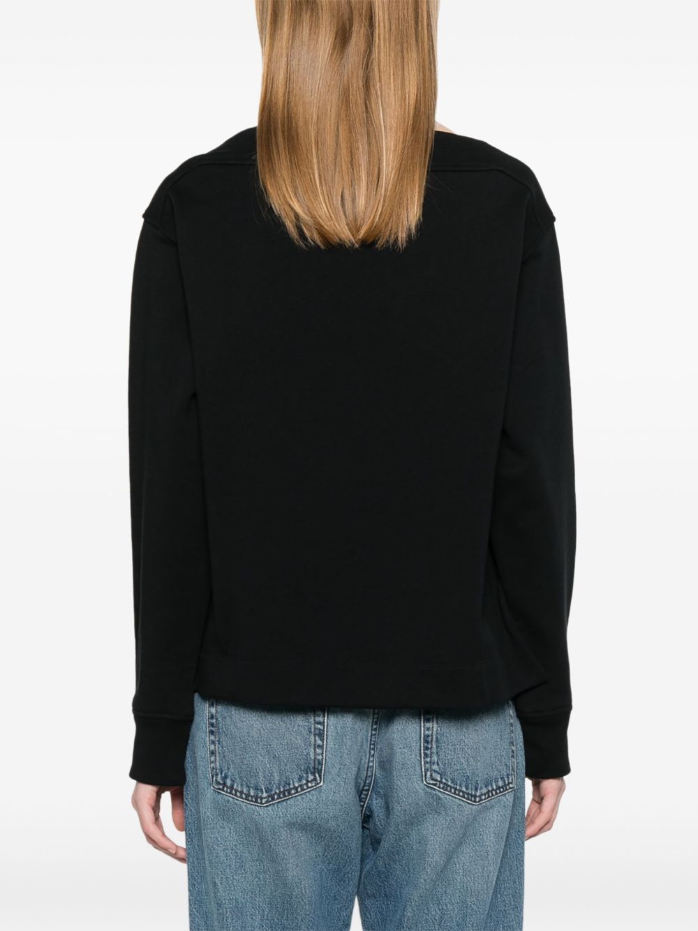 EMPORIO ARMANI Organic Cotton Crew Neck Sweatshirt for Women