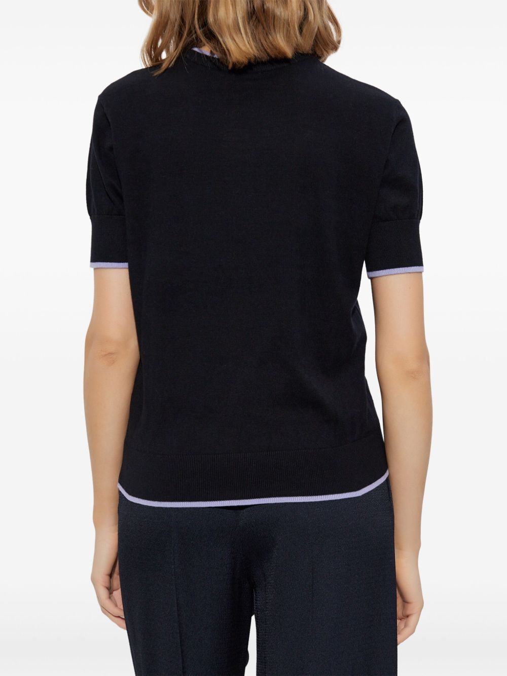 EMPORIO ARMANI Allover Logo Cotton Sweater for Women - SS25 Collection