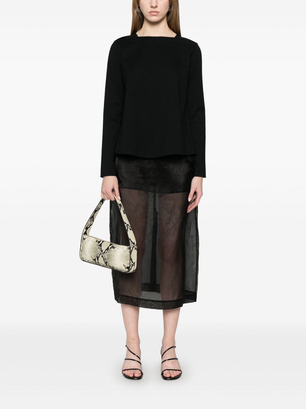 EMPORIO ARMANI Boat Neck Sweater for Women - SS25 Collection