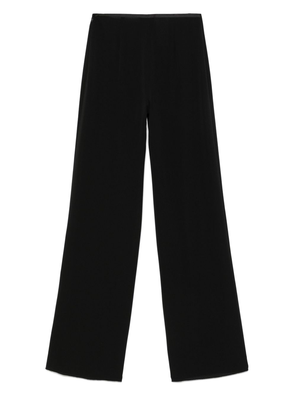 EMPORIO ARMANI Crepe Trousers with Concealed Side Hook & Zip Fastening