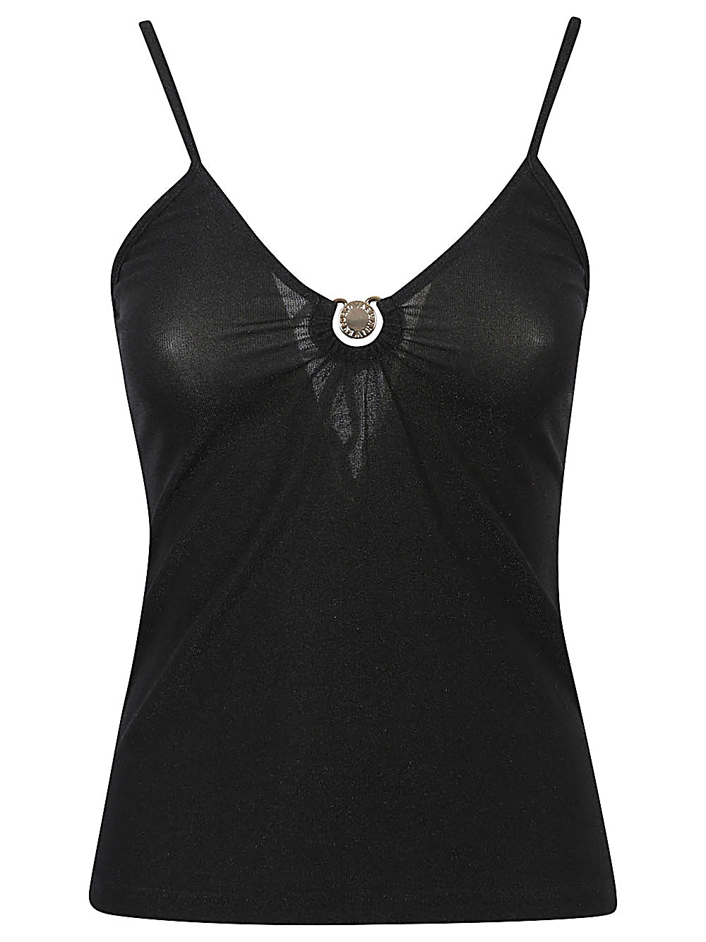 EMPORIO ARMANI Luminous V-Neck Mini Top with Crossed Back Straps
