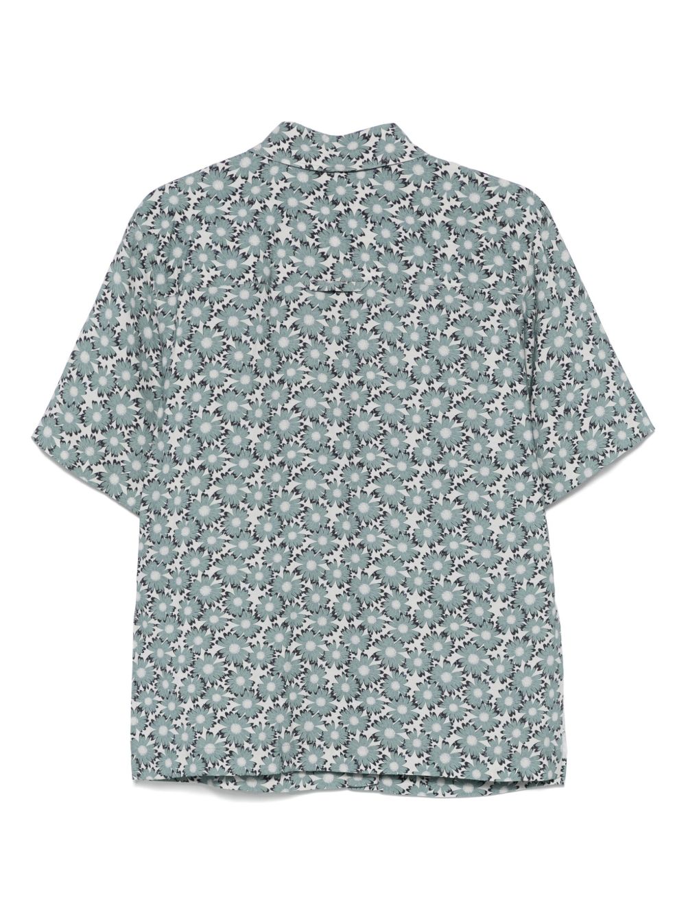 EMPORIO ARMANI Printed Linen Blend Shirt with Chest Pocket