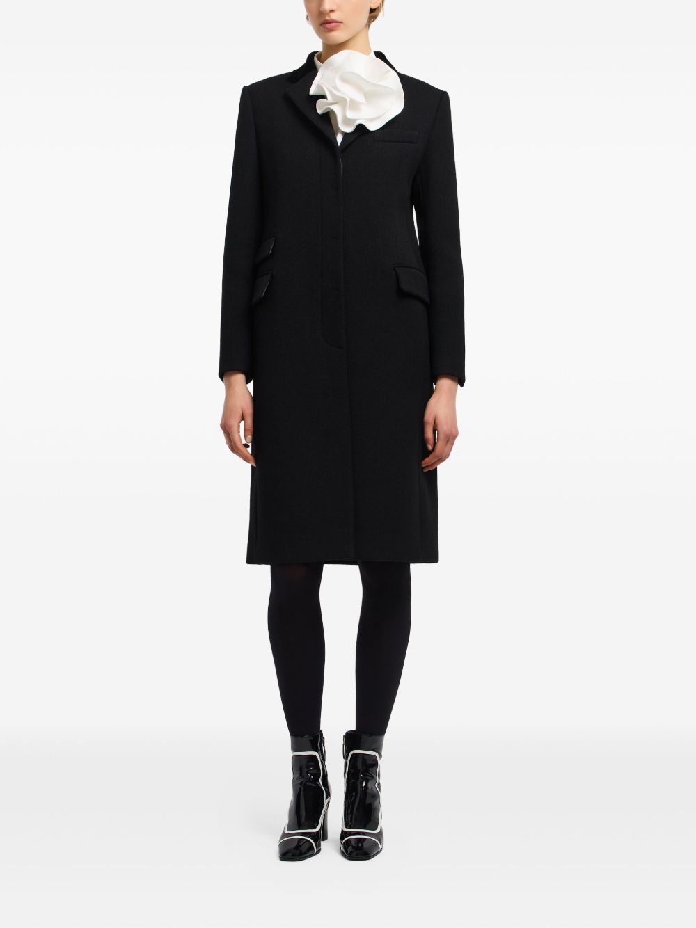 EMPORIO ARMANI Button Fastening Jacket with Flap Pockets for Women - FW25