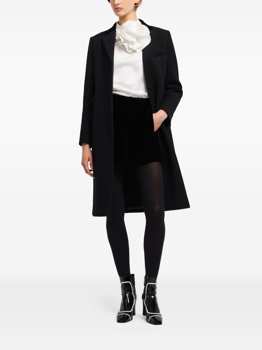 EMPORIO ARMANI Button Fastening Jacket with Flap Pockets for Women - FW25