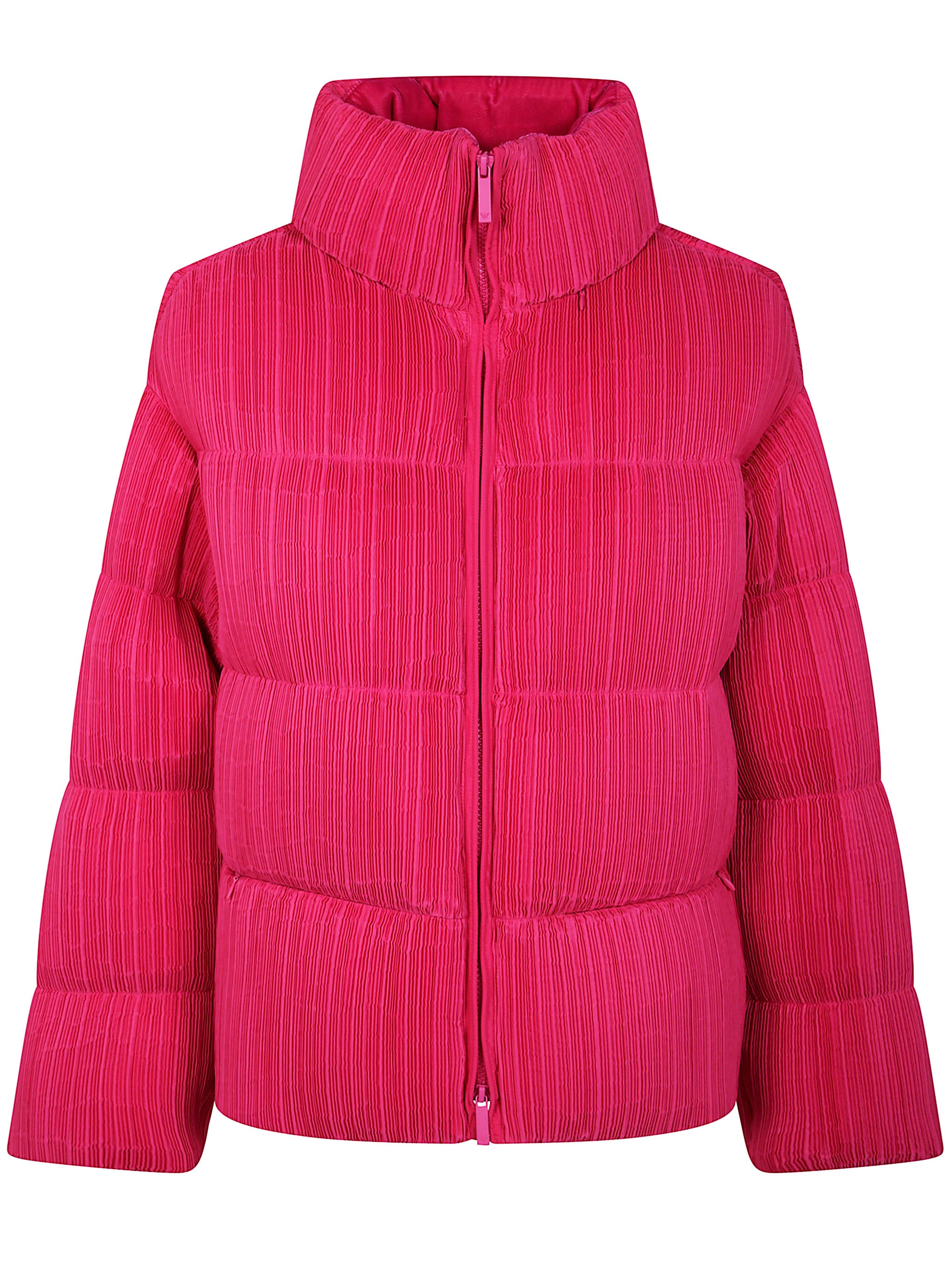 EMPORIO ARMANI Plisse Mini Blouson Jacket for Women