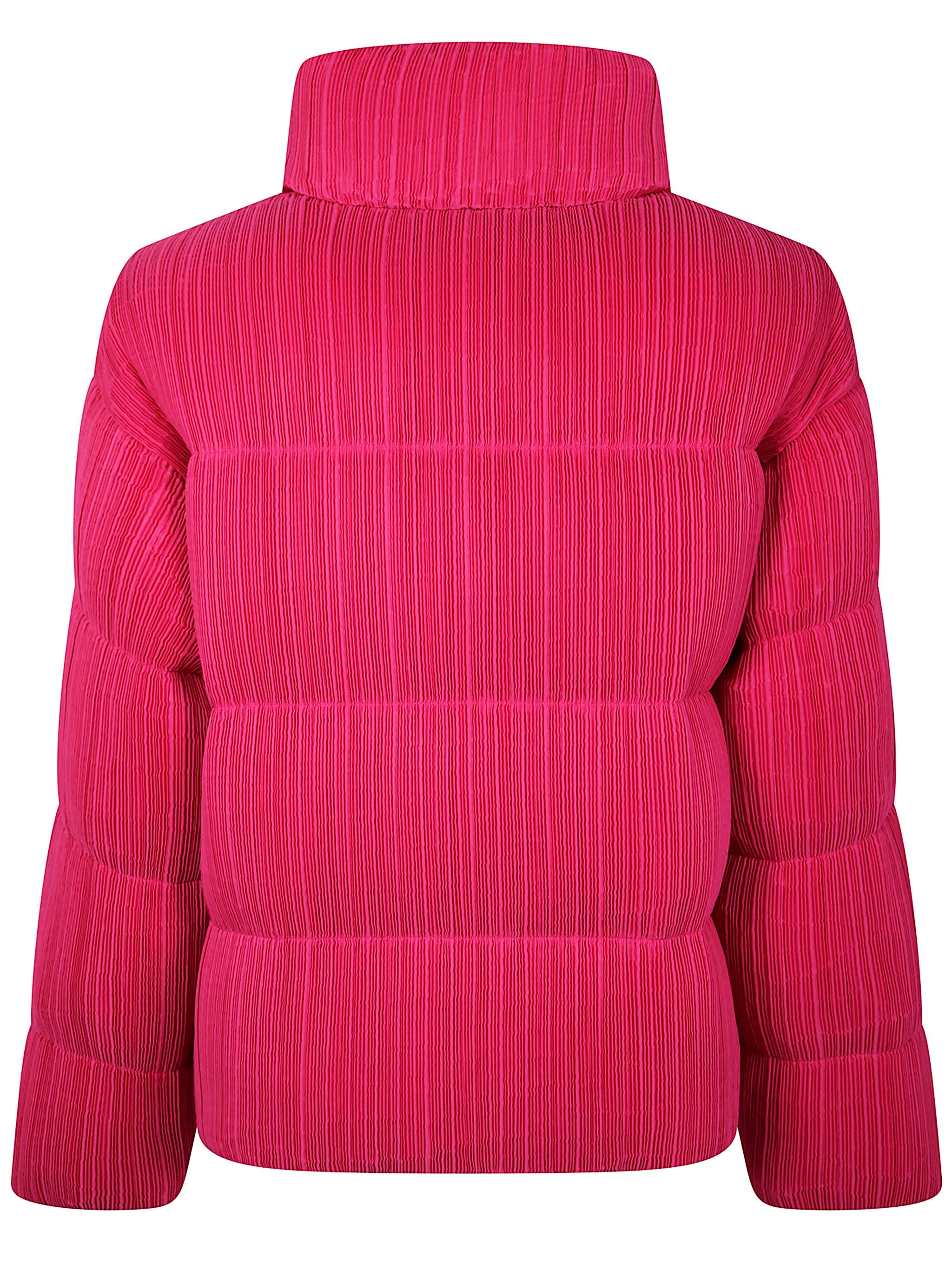 EMPORIO ARMANI Plisse Mini Blouson Jacket for Women