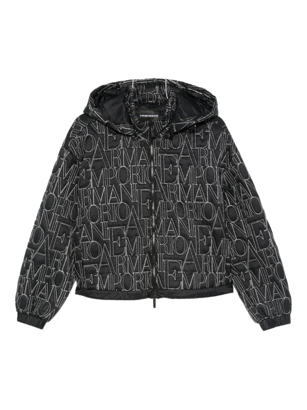 EMPORIO ARMANI Allover Logo Nylon Blouson Jacket for Women - FW25