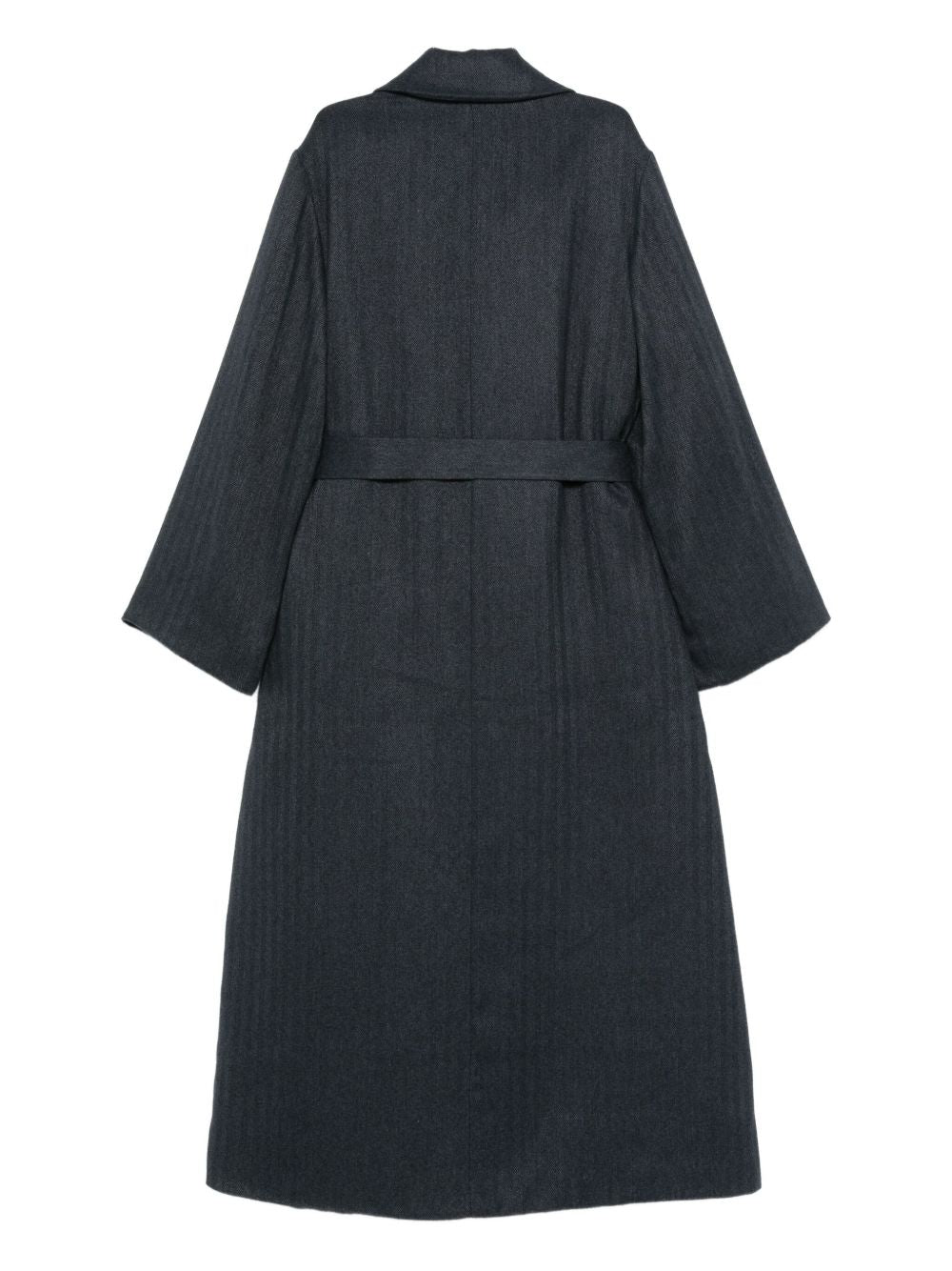 EMPORIO ARMANI Stylish Striped Belted Coat for Women