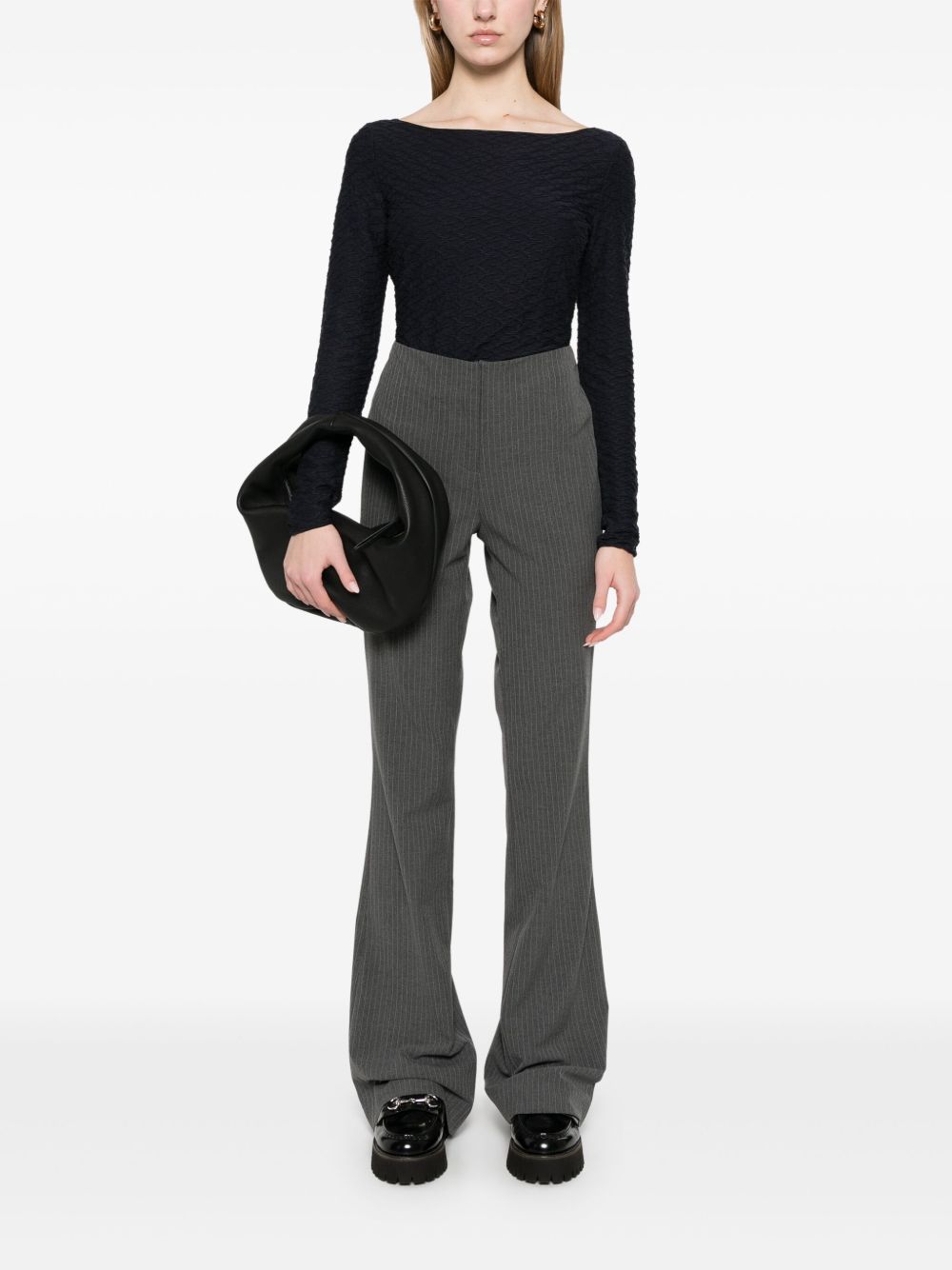 EMPORIO ARMANI Jacquard Boat-Neck Top for Women