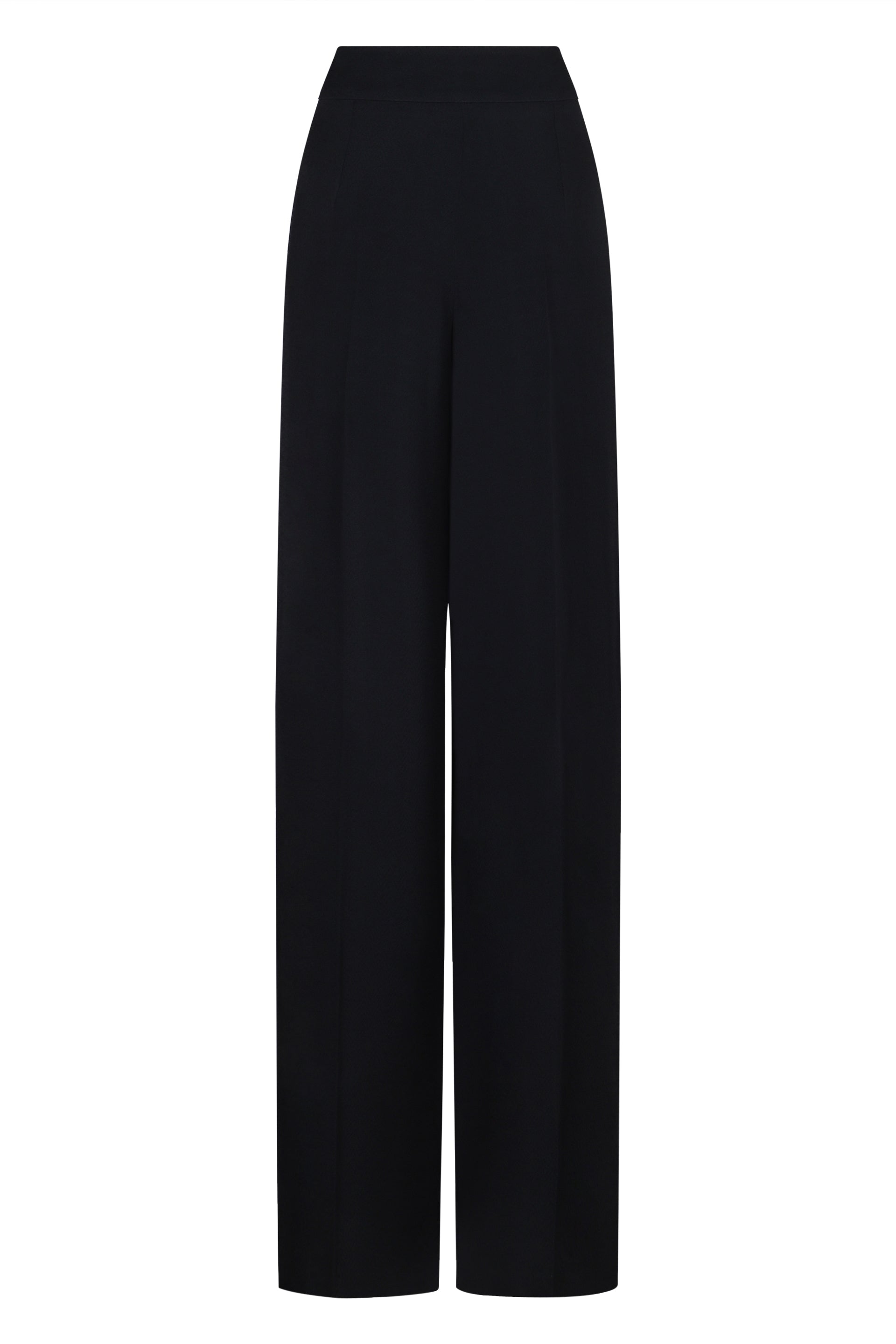 EMPORIO ARMANI High Waist Crepe Wide-Leg Trousers