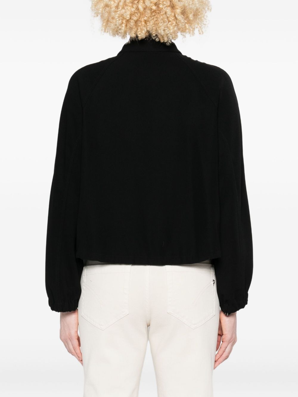 EMPORIO ARMANI Oversized Zipped Blouson Jacket for Women