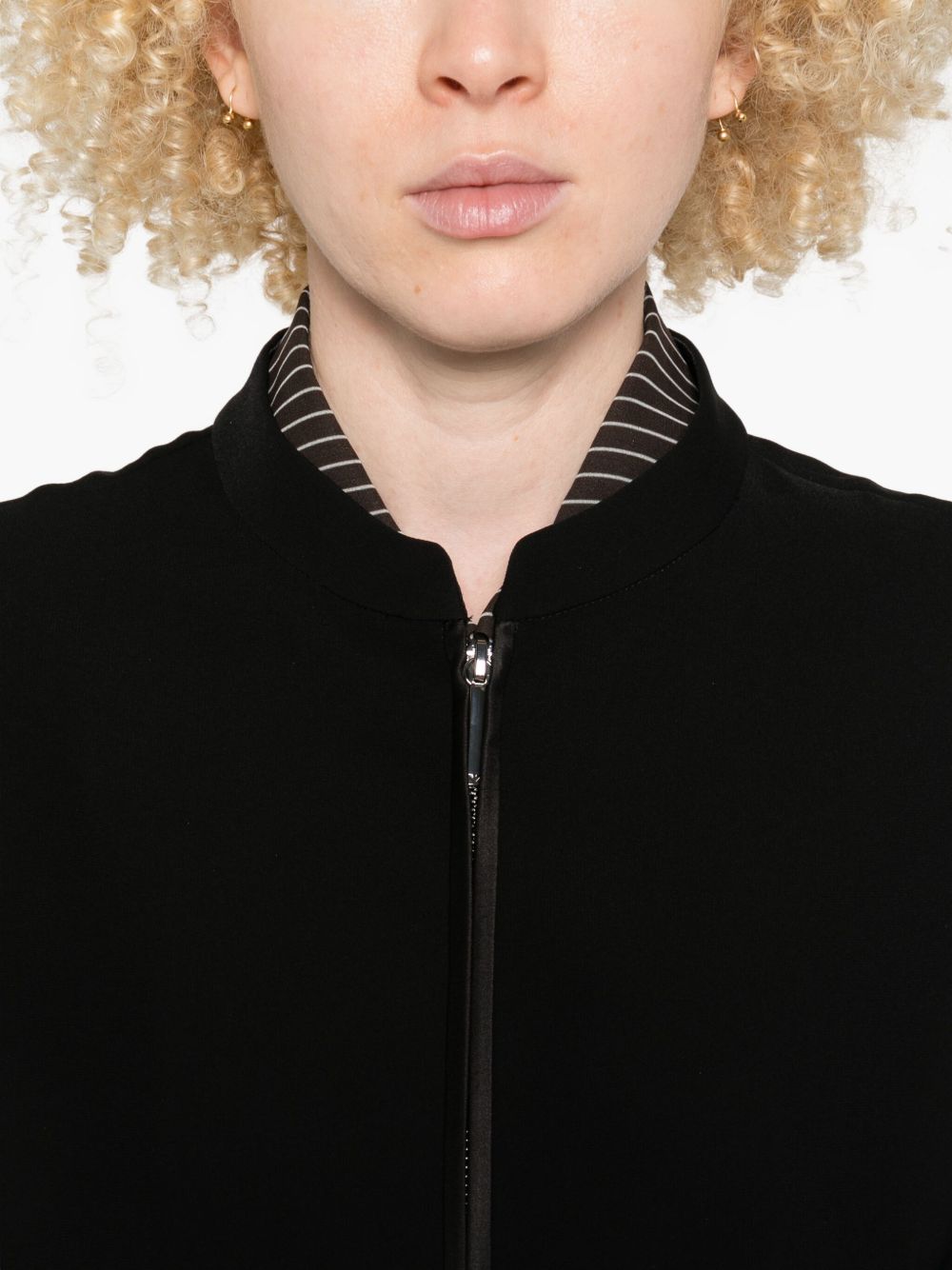 EMPORIO ARMANI Oversized Zipped Blouson Jacket for Women