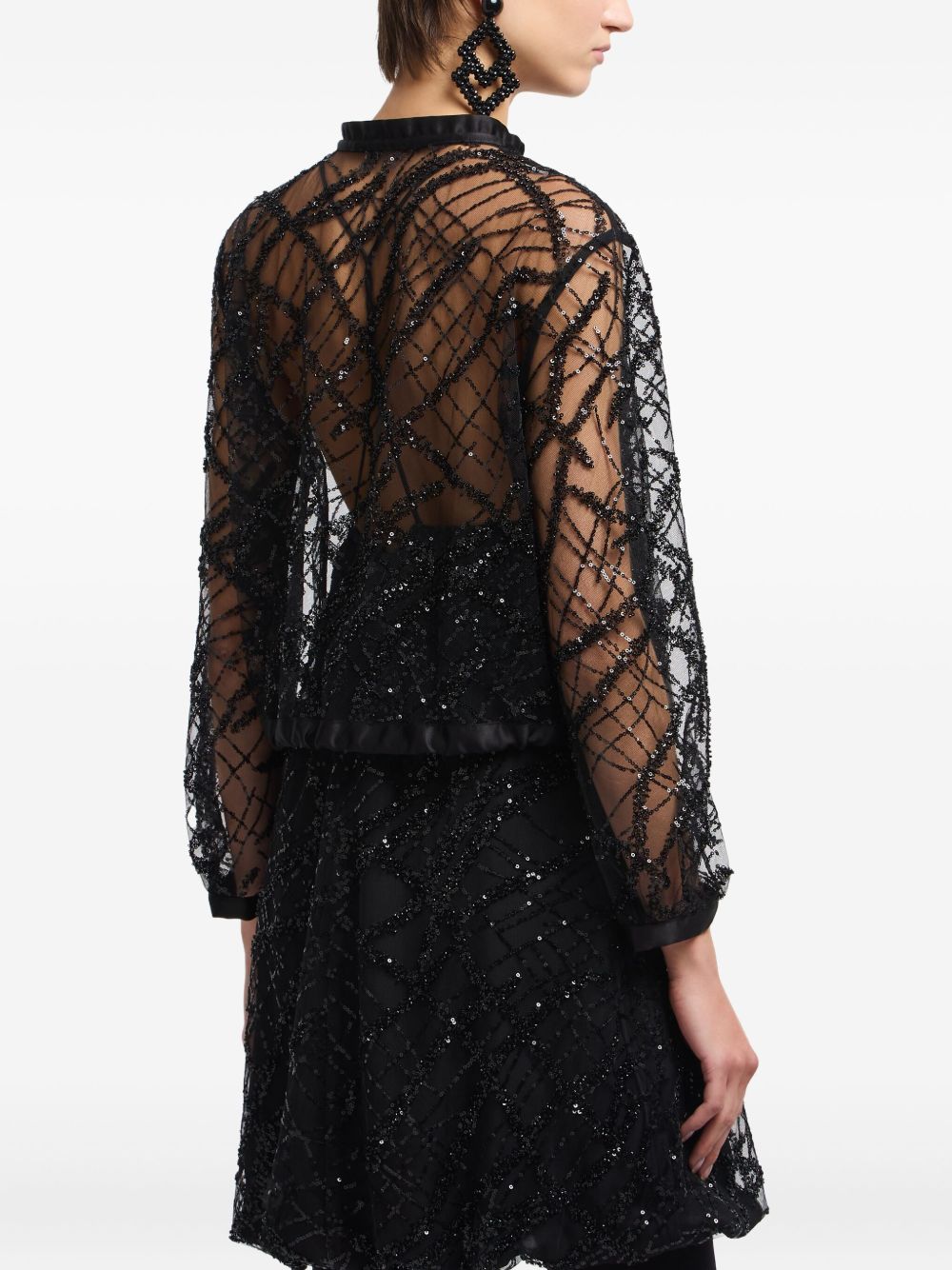 EMPORIO ARMANI Sheer Sequin Jacket