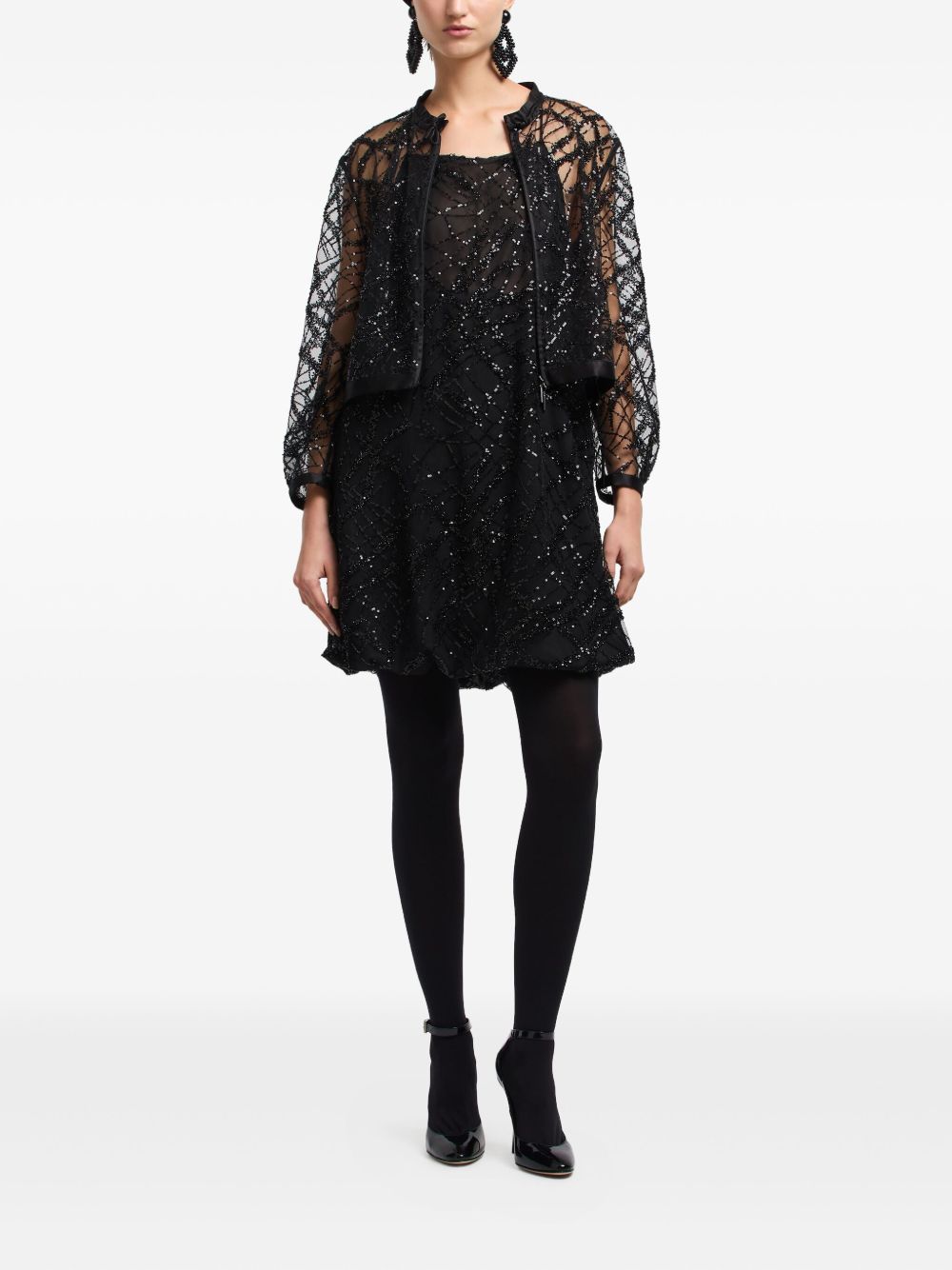 EMPORIO ARMANI Sheer Sequin Jacket