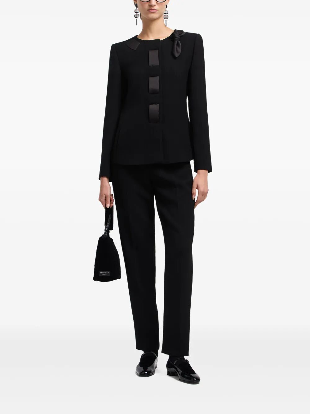 EMPORIO ARMANI Satin Insert Jacket for Women - FW25 Collection