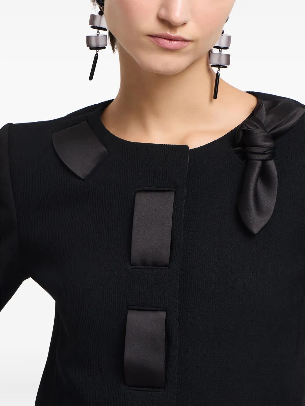 EMPORIO ARMANI Satin Insert Jacket for Women - FW25 Collection