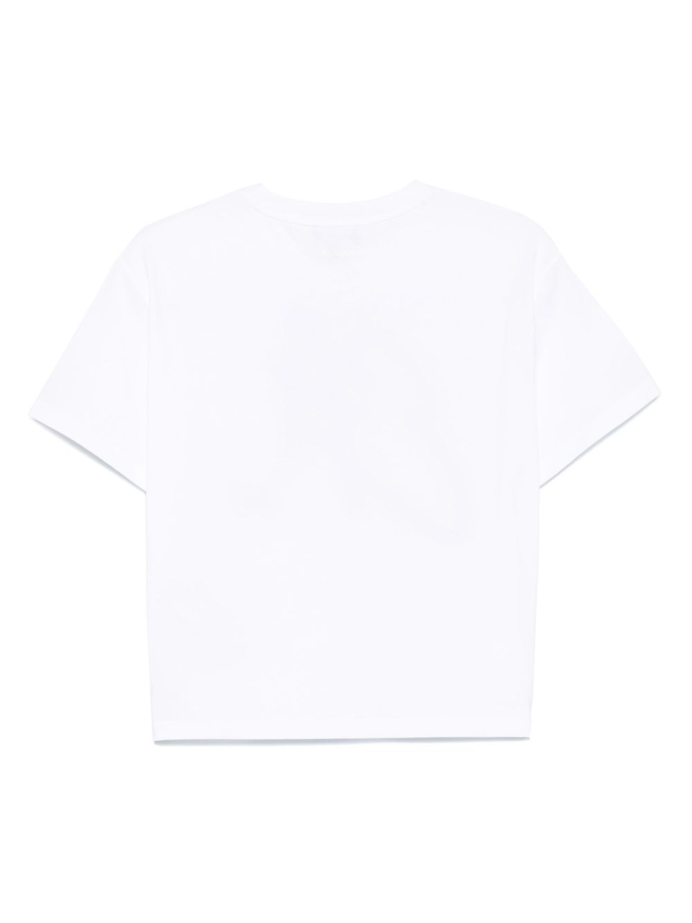 EMPORIO ARMANI Logo Cotton T-Shirt with Short Side Slits for Women
