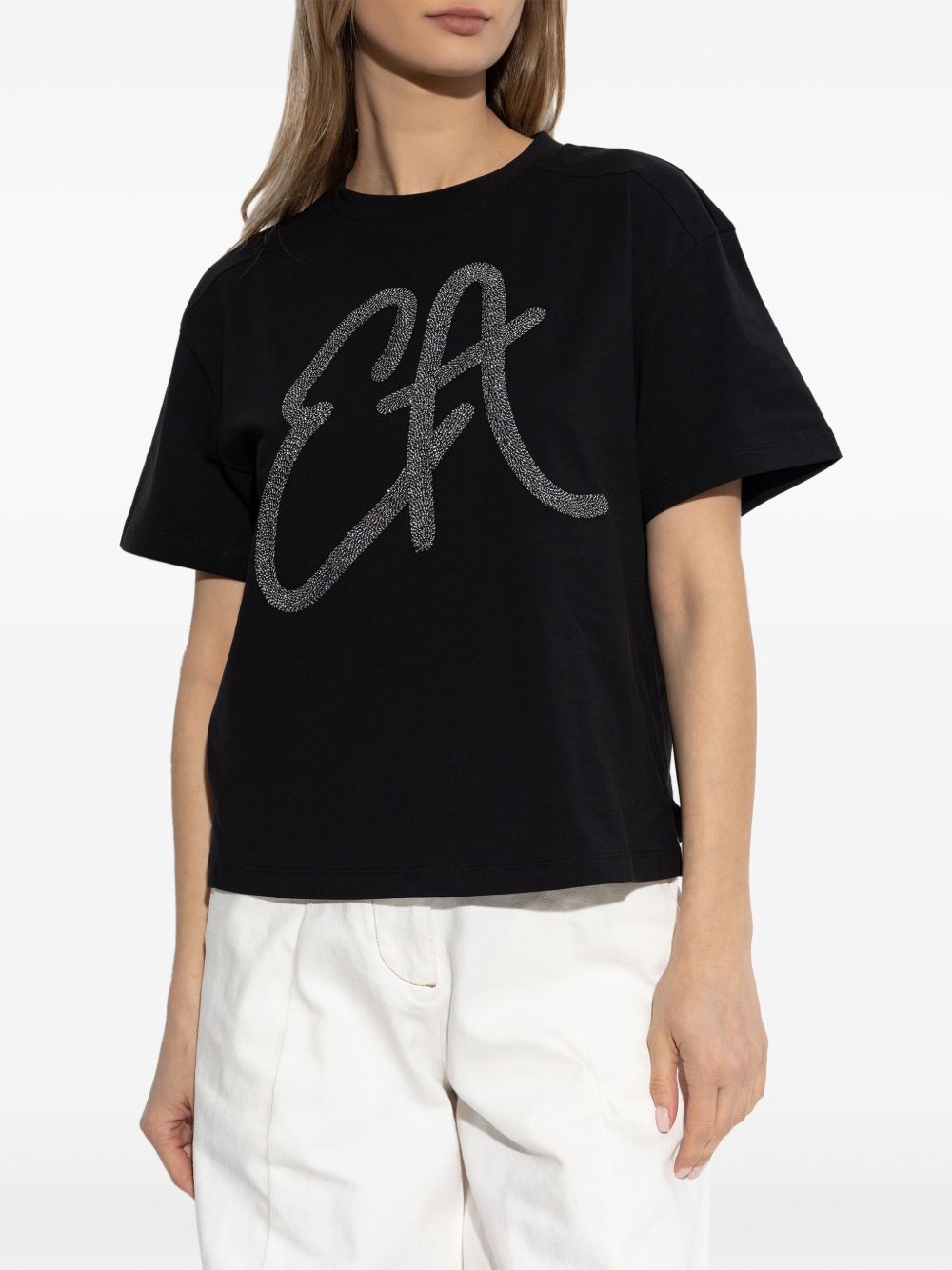 EMPORIO ARMANI Logo Cotton T-Shirt - Women's