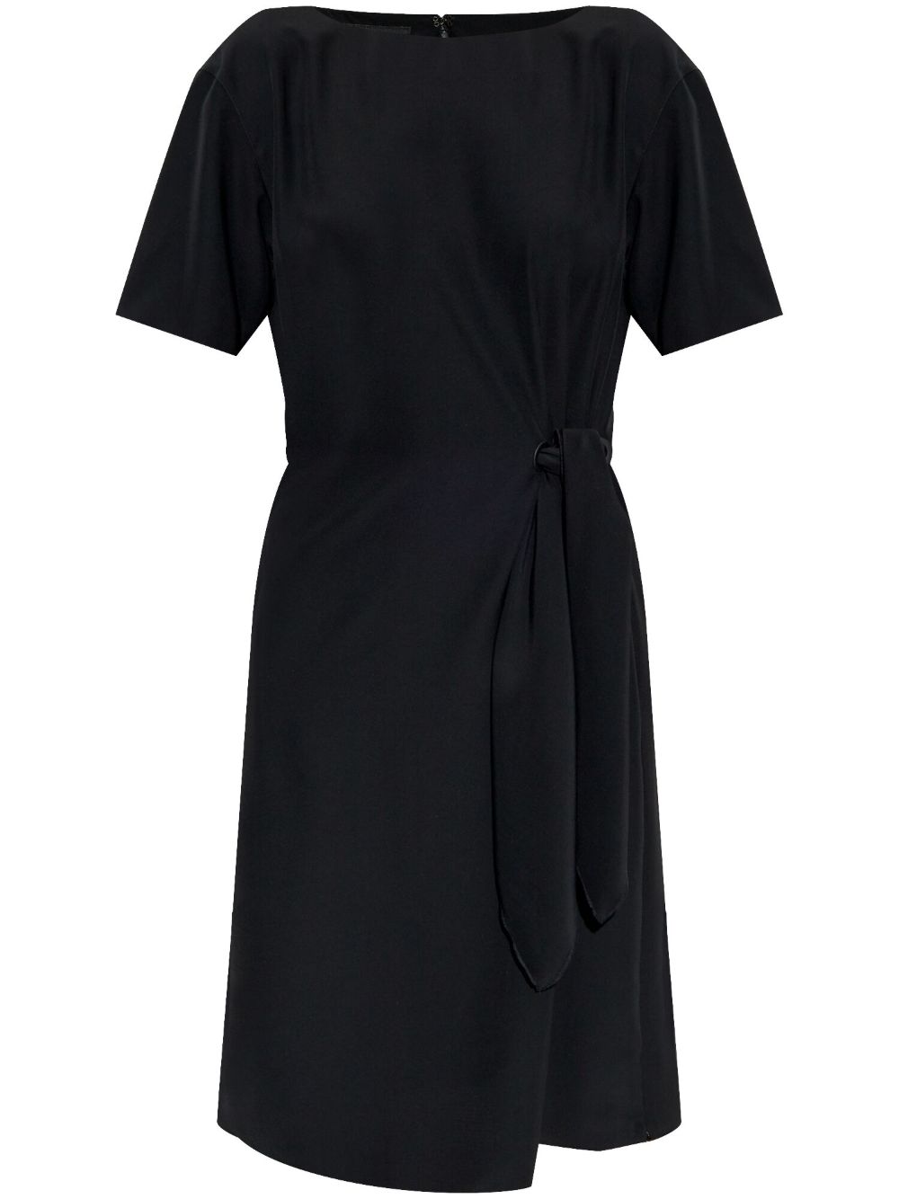 EMPORIO ARMANI Women's Midi Dress with Tied Waist and Short Sleeves