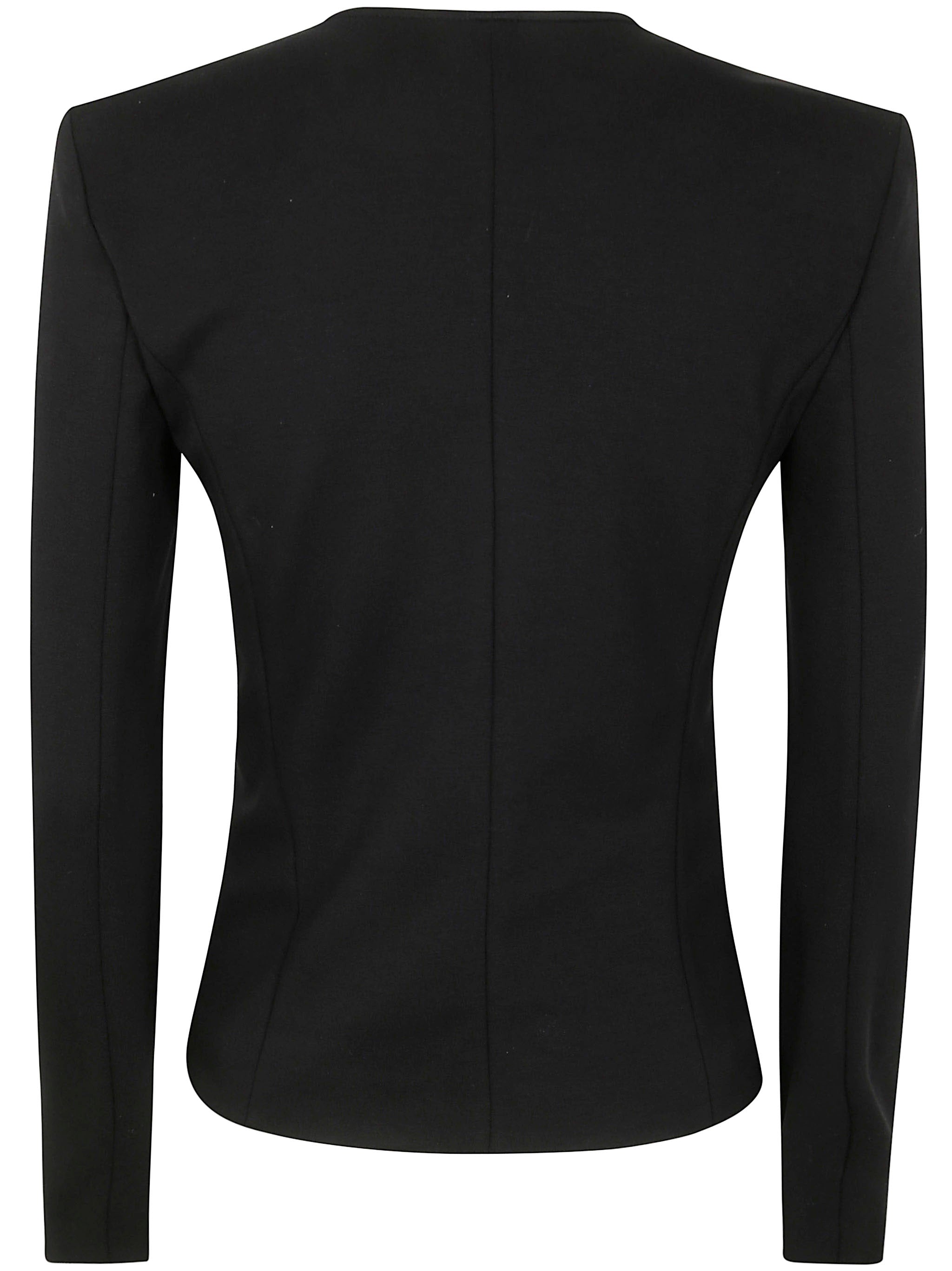 EMPORIO ARMANI Milan Stitch Shoulder Pads Jacket - Women's Outerwear