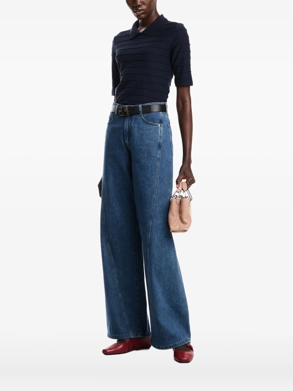 EMPORIO ARMANI Striped Tee for Women - FW25 Collection