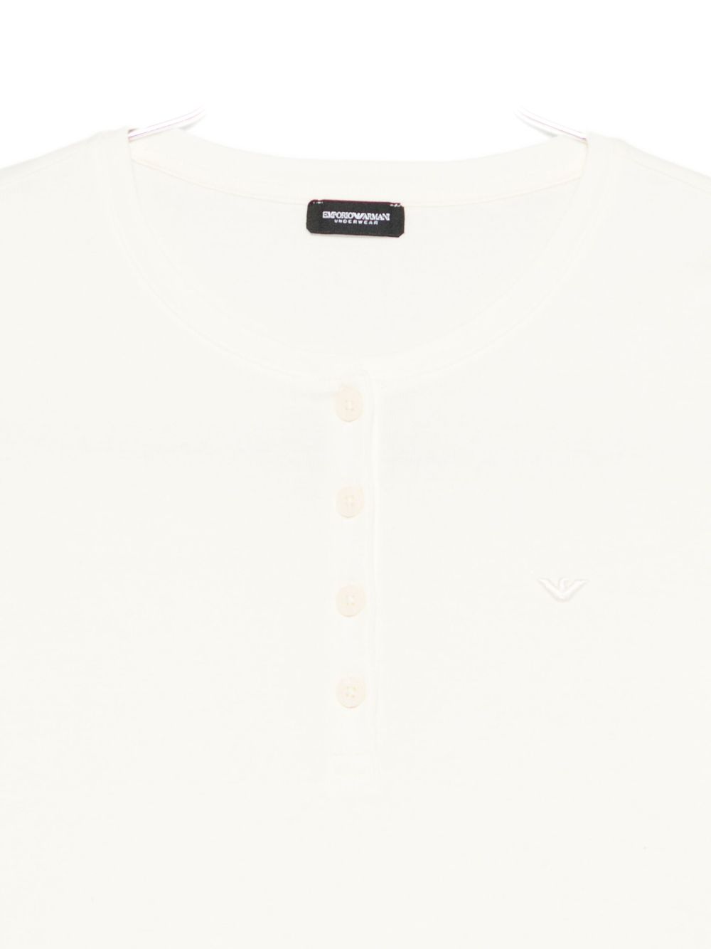 EMPORIO ARMANI Cotton Buttoned Long-Sleeve Top
