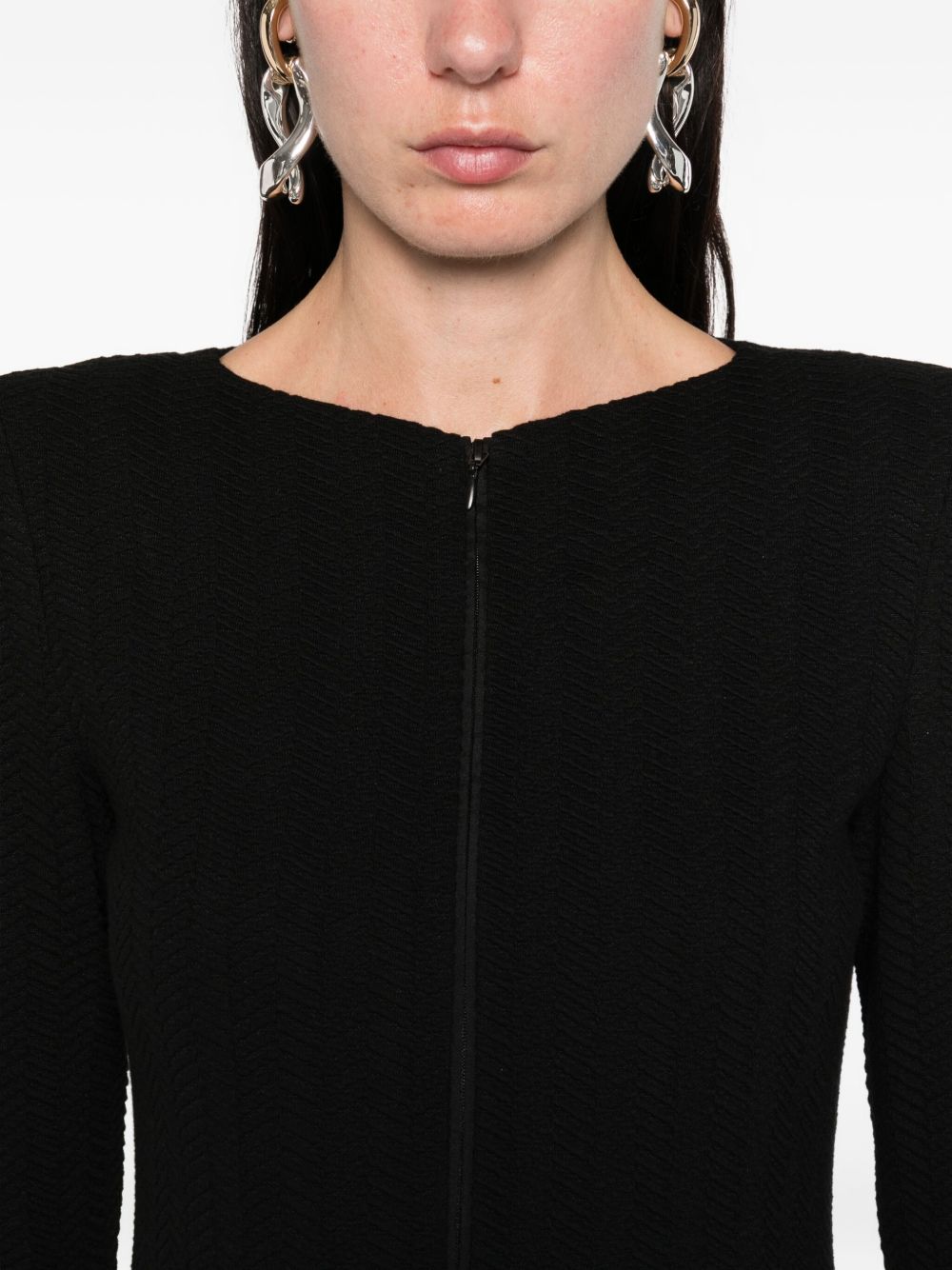 EMPORIO ARMANI Textured Weave Blazer Jacket for Women