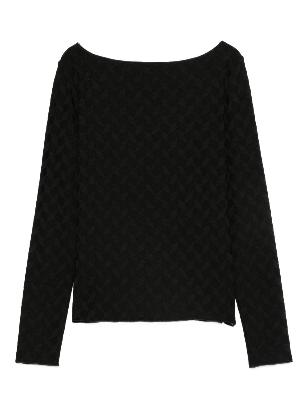 EMPORIO ARMANI Boat-Neck Textured Knit Jumper