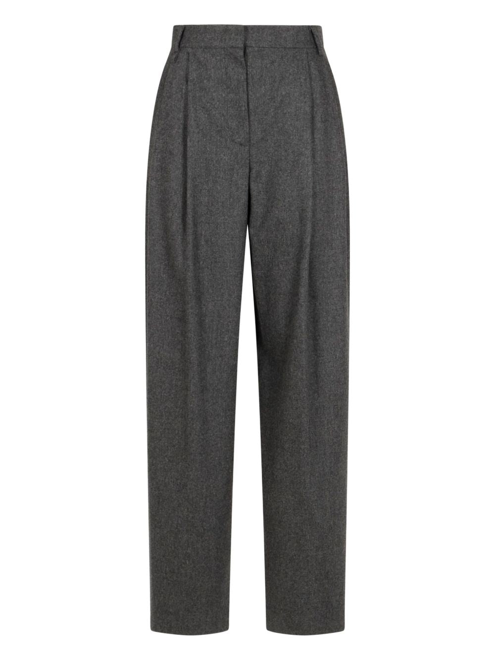 EMPORIO ARMANI Checkered Design Wool Trousers for Women