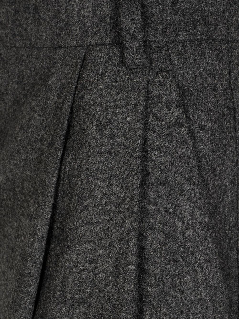 EMPORIO ARMANI Checkered Design Wool Trousers for Women