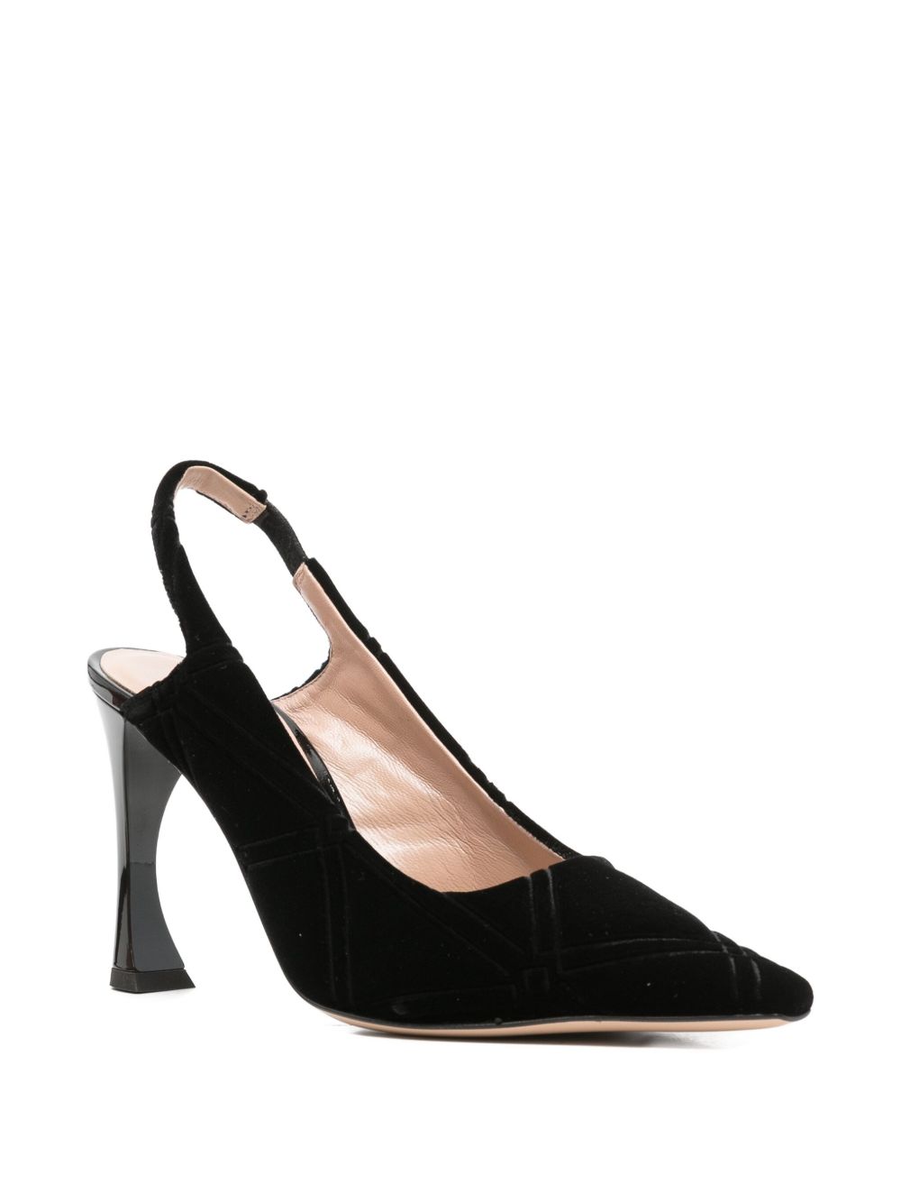 EMPORIO ARMANI Geometric Slingback Pointed Heel Shoes