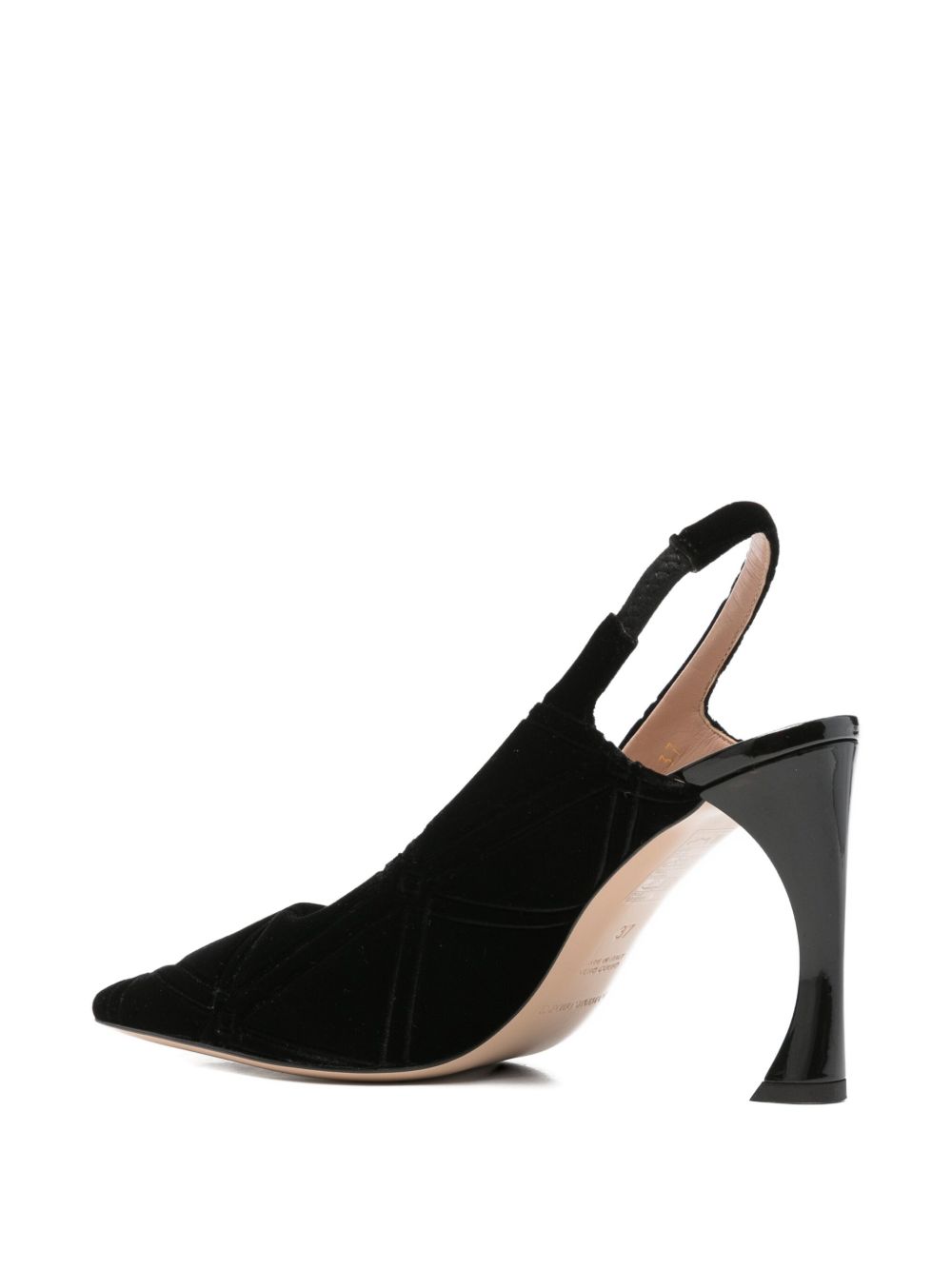 EMPORIO ARMANI Geometric Slingback Pointed Heel Shoes