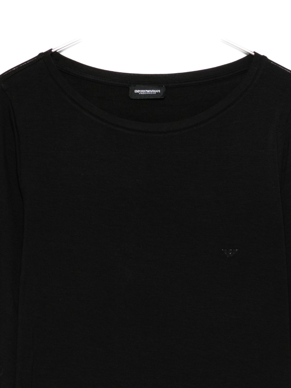 EMPORIO ARMANI Women's Long Sleeves Round Neck Top with Logo Detail