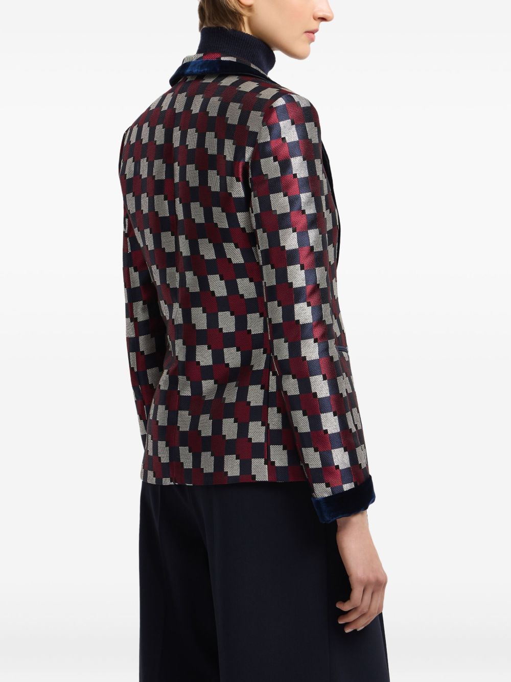 EMPORIO ARMANI Printed Single-Breasted Jacket XS/S