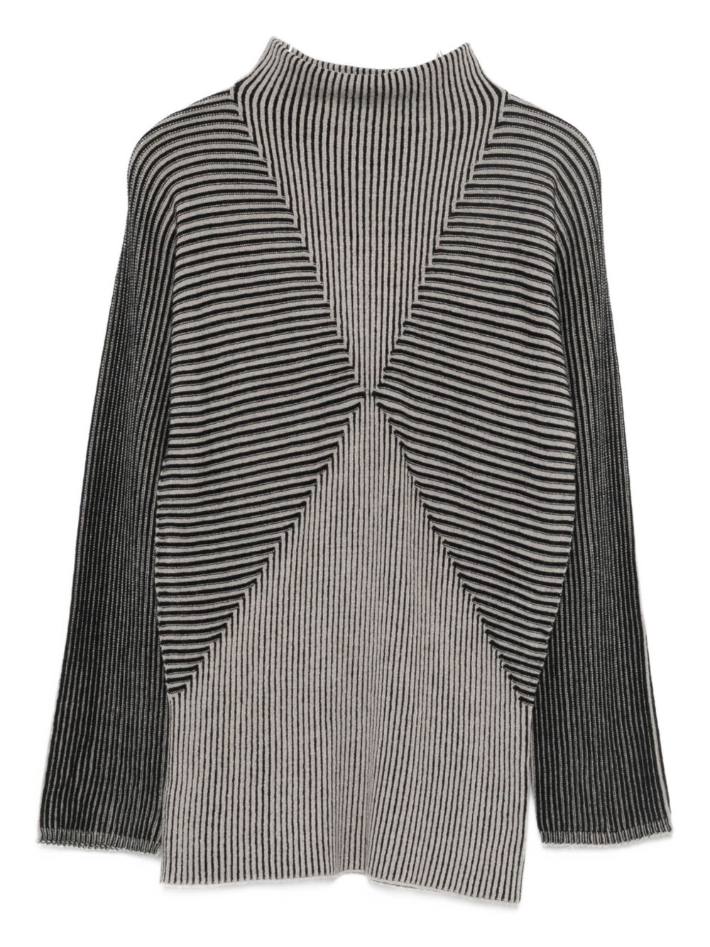 EMPORIO ARMANI Striped Knit Top for Women - FW25 Collection