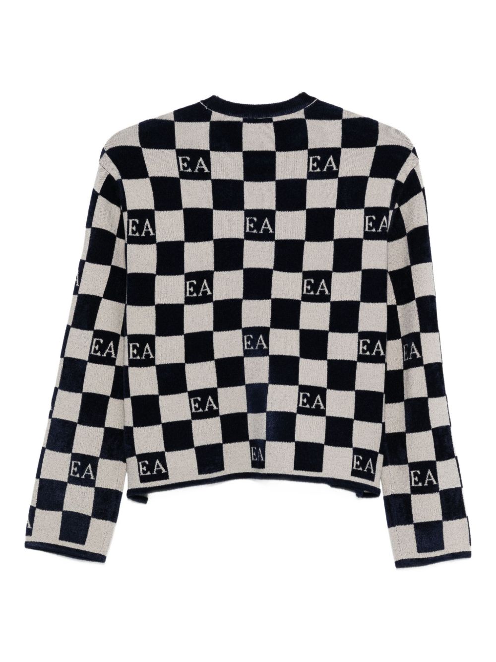EMPORIO ARMANI Check Crewneck Sweater for Women - FW25