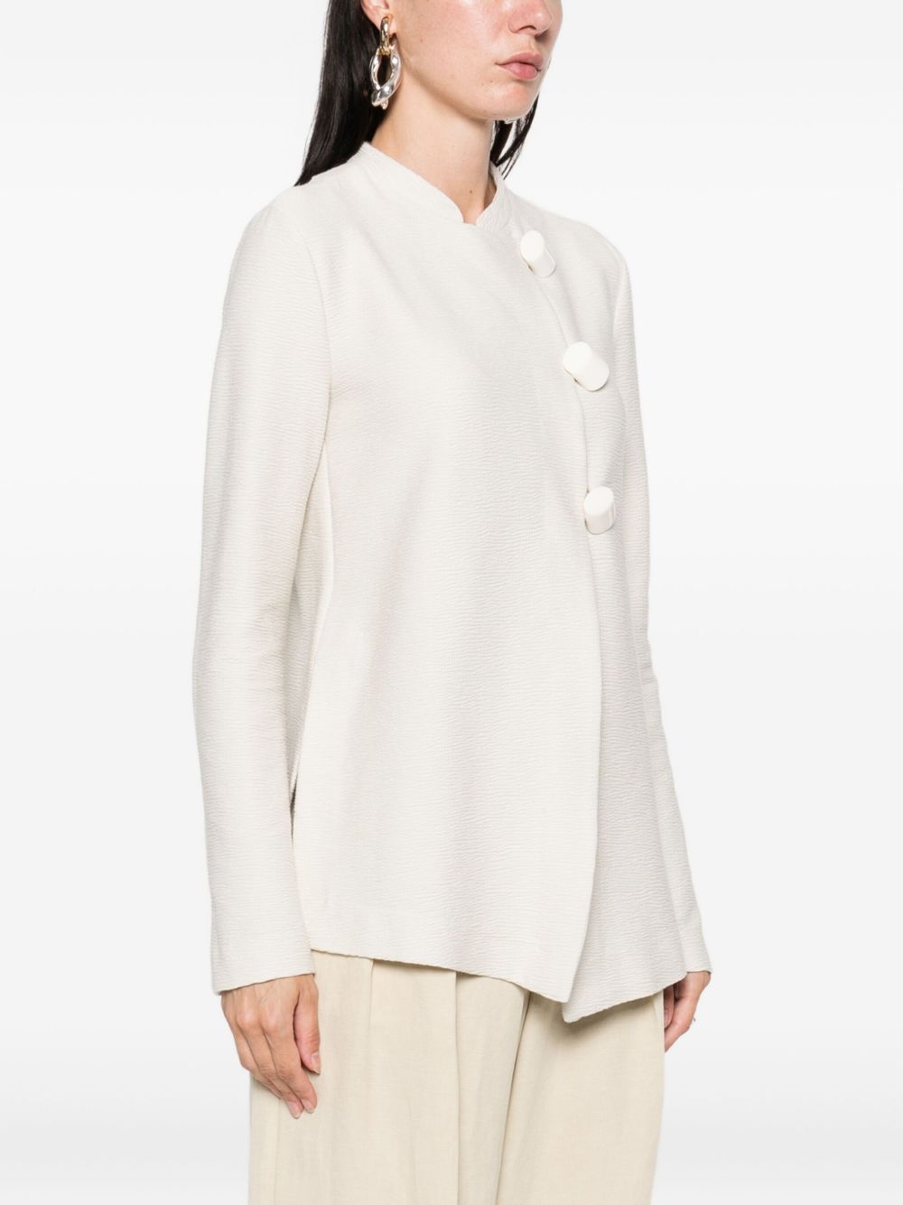 EMPORIO ARMANI Cotton Single-Breasted Jacket for Women