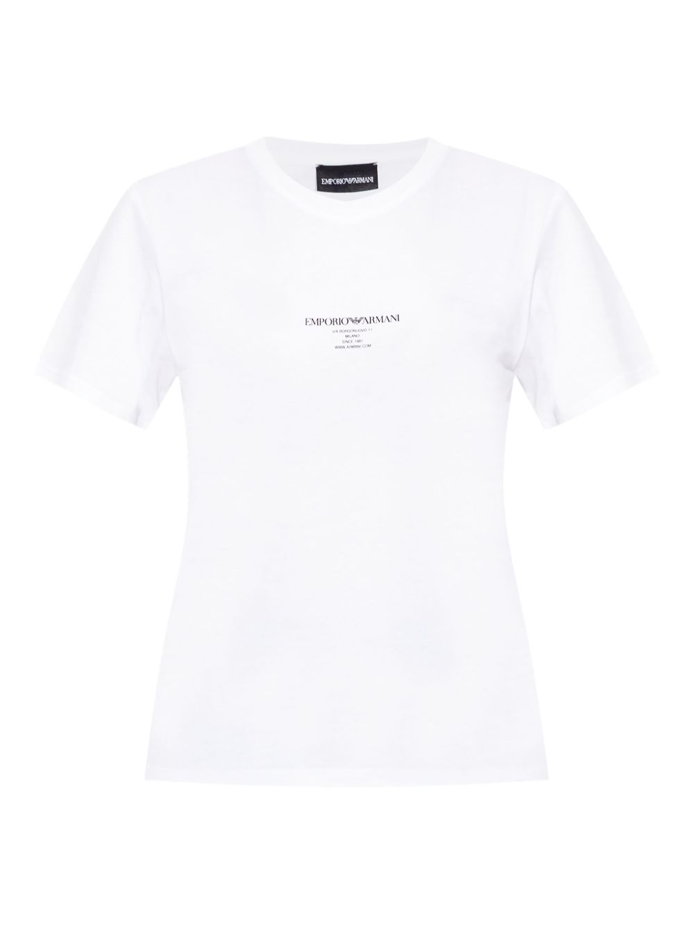 EMPORIO ARMANI Logo Cotton T-Shirt - Short Sleeves, Crew Neck