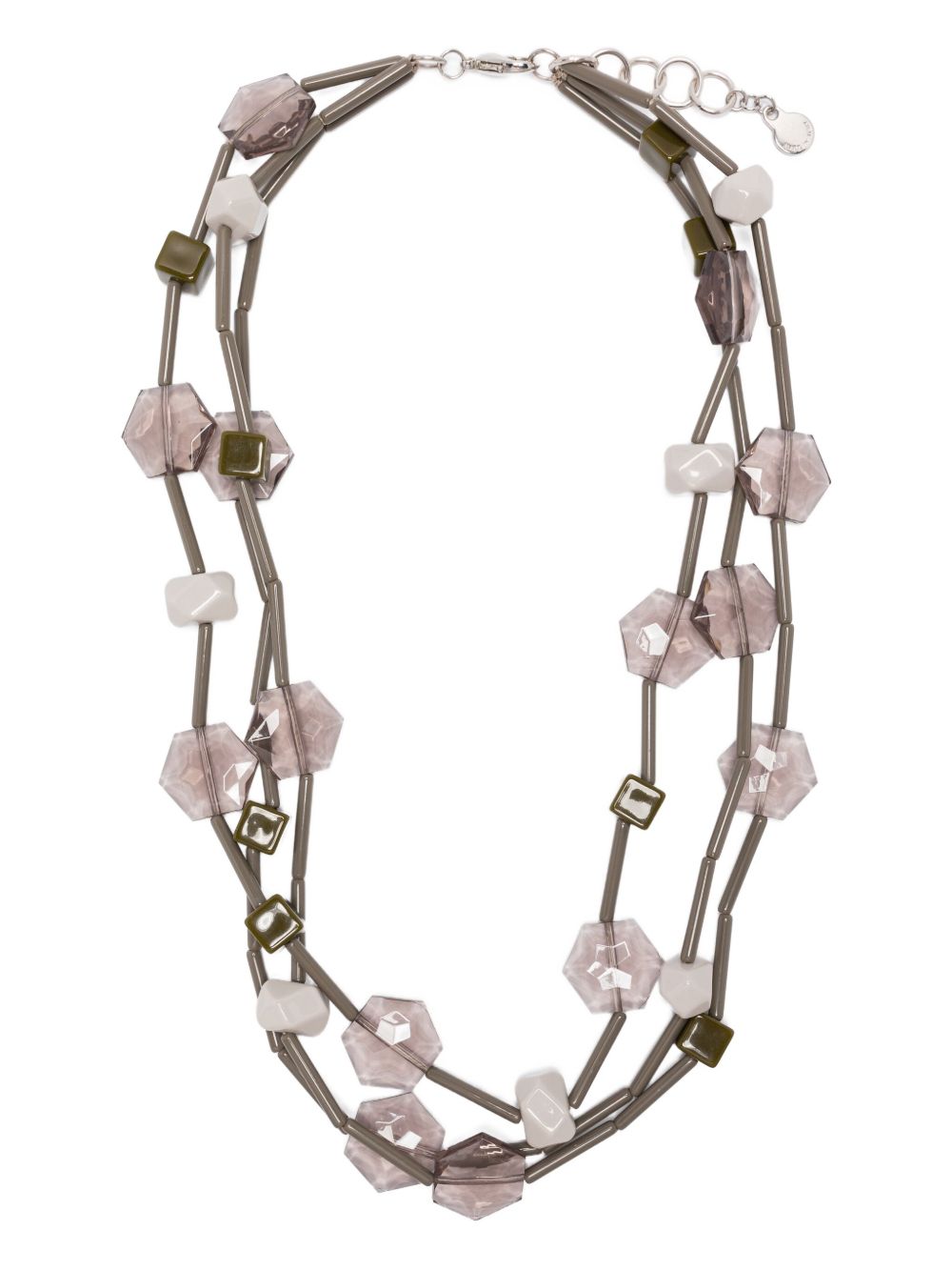 EMPORIO ARMANI Faceted Glass Bead Multi-Chain Necklace
