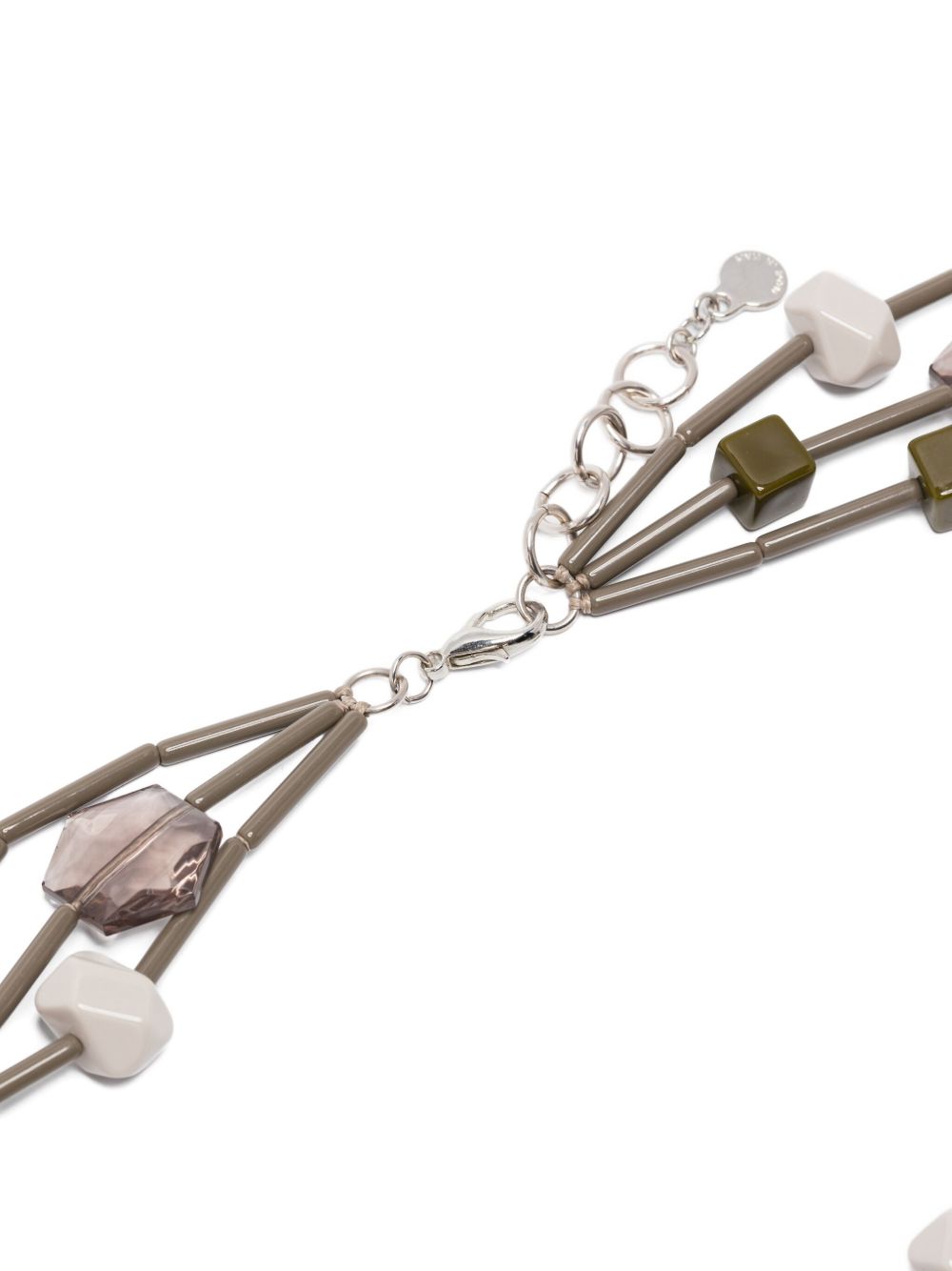 EMPORIO ARMANI Faceted Glass Bead Multi-Chain Necklace