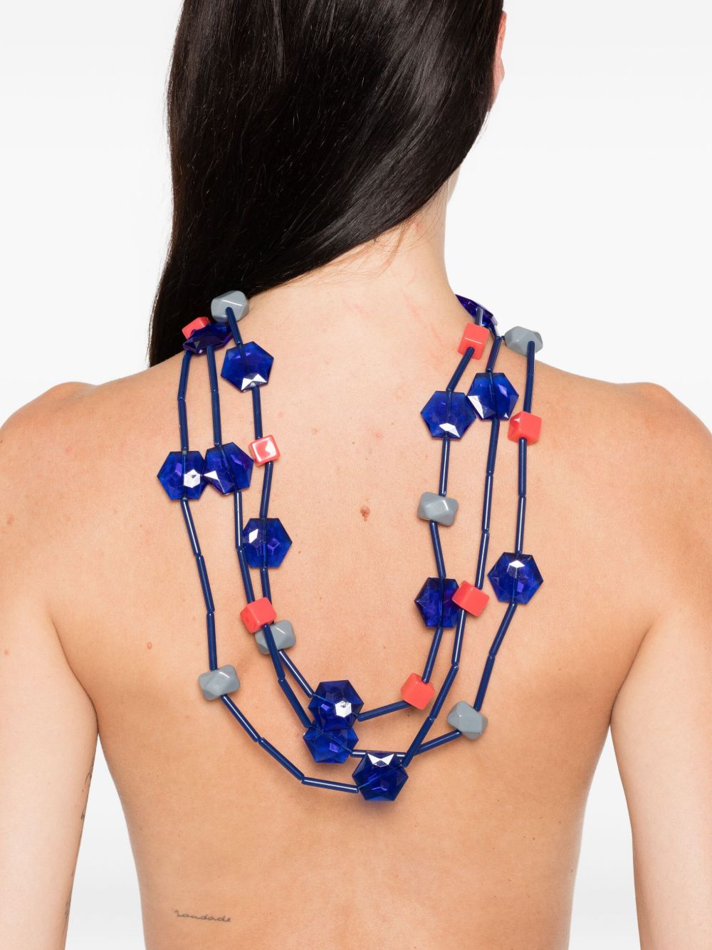 EMPORIO ARMANI Chic Beaded Necklace with Lobster Claw Fastening